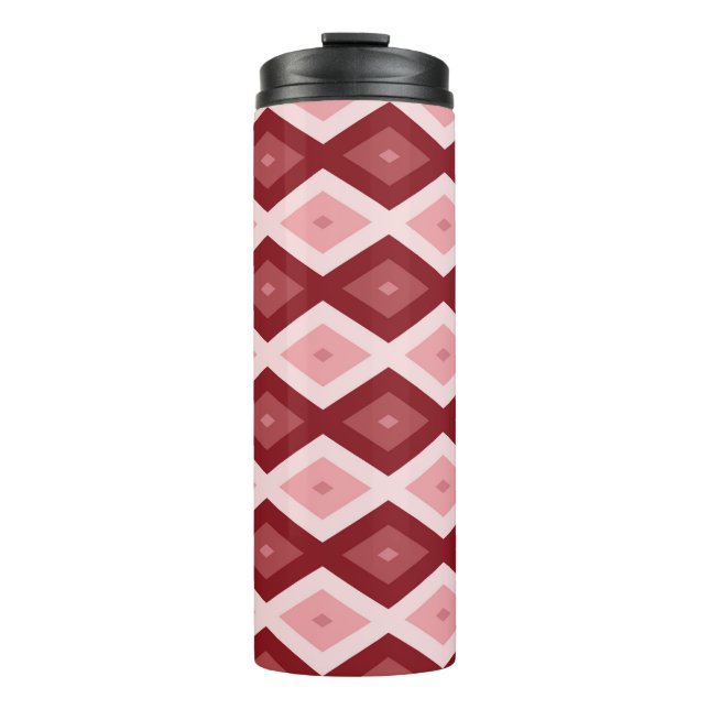 Garrafa Térmica Padrão de diamante vermelho (Frente)