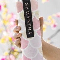 Padrão de Escala de Sereia de Pastel Watercolor co