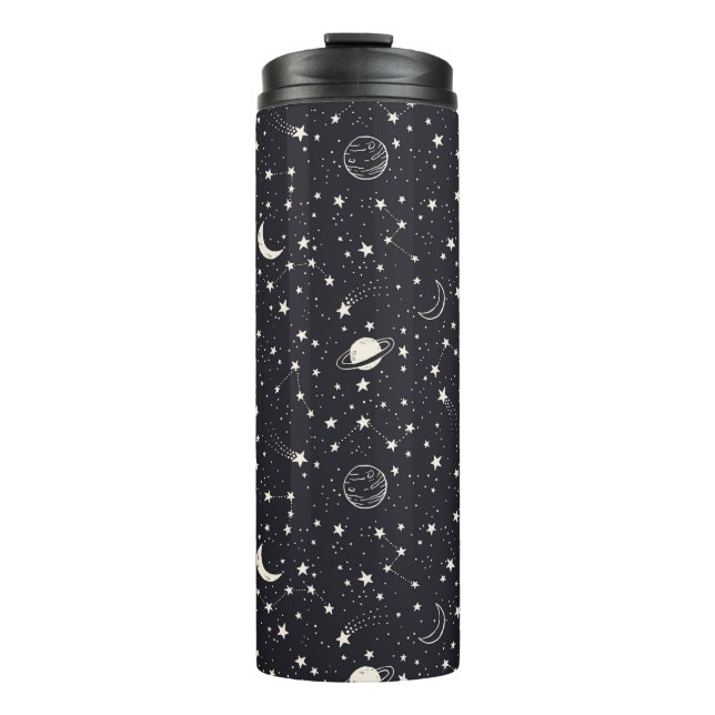 Garrafa Térmica Padrão de estrelas e planetas (Frente)