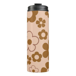 Garrafa Térmica Padrão de Flor de Hippie Y2K do Forno de Outono Ca