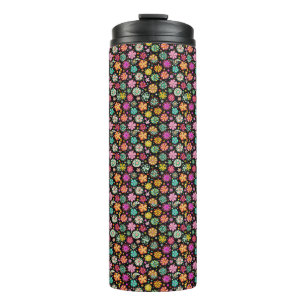 Garrafa Térmica Padrão de Flor Elegante Boho Daisy
