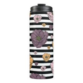 Garrafa Térmica Padrão de Flores