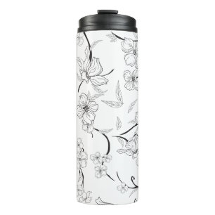 Garrafa Térmica Padrão de Flores Sinistro 7