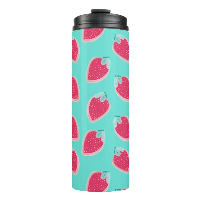 Garrafa Térmica Padrão de Fruta de morango (Frente)