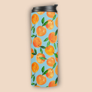 Garrafa Térmica Padrão de frutas cítricas de verão laranja