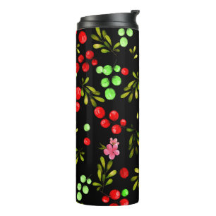 Garrafa Térmica Padrão de Frutas Vermelhas
