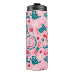 Garrafa Térmica Padrão de Ícone de Quadro de Feriado Elf