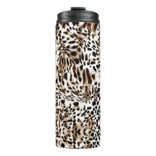 Garrafa Térmica Padrão de Leopardo