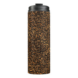 Garrafa Térmica Padrão de leopardo dourado