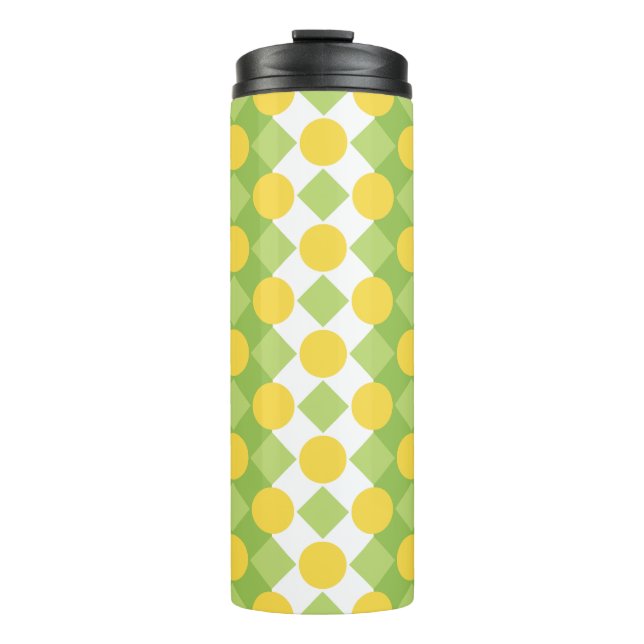 Garrafa Térmica Padrão de Linhas Cheias de Formas (Frente)