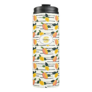 Garrafa Térmica Padrão de Manga de Aquarela com Folhas Verdes (2)