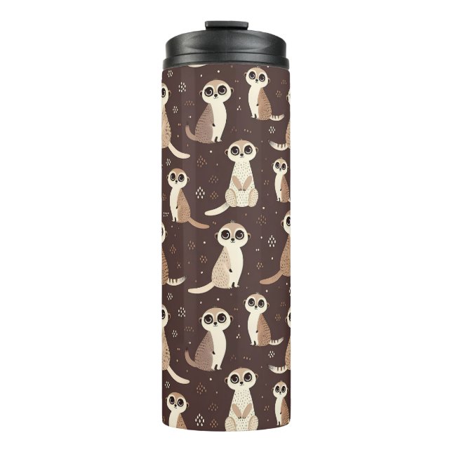 Garrafa Térmica Padrão de Meerkat Cute (Frente)