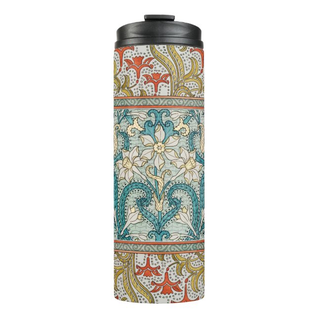 Garrafa Térmica Padrão de Narciso Art Nouveau Antigo Verneuil (Frente)