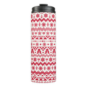 Garrafa Térmica Padrão de natal festivo sem soldadura.