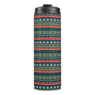 Garrafa Térmica padrão de natal nórdico