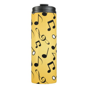 Garrafa Térmica padrão de notas musicais