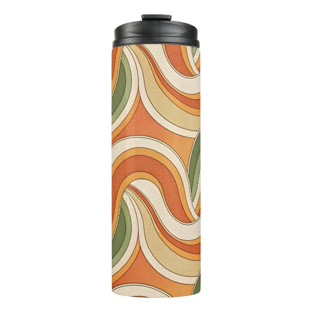 Garrafa Térmica Padrão de ondas mágicas (Frente)