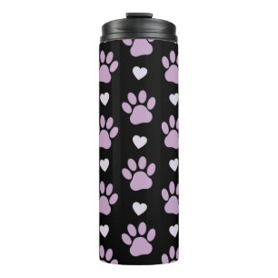 Garrafa Térmica Padrão De Patas, Patas Cachorros, Patas Liláticas,