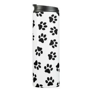 Garrafa Térmica Padrão De Patas, Patas Cachorros, Patas Negras