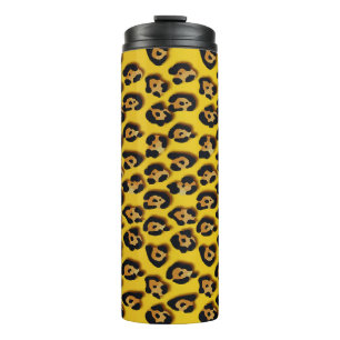 Garrafa Térmica padrão de pele de leopardo