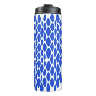 Garrafa Térmica Padrão de Pele de Python Azul Luxo