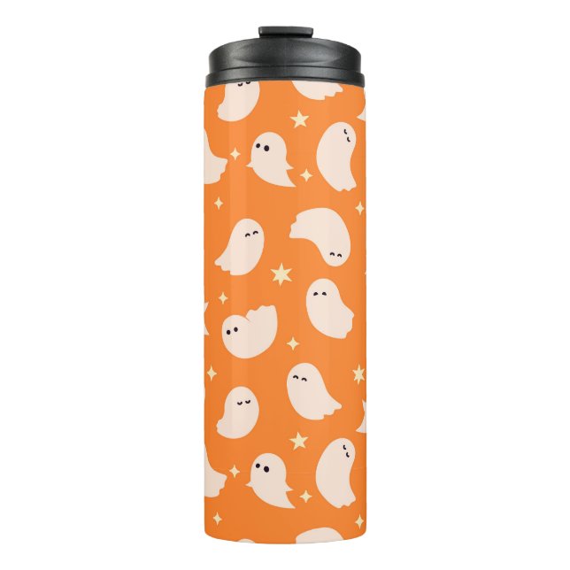 Garrafa Térmica Padrão de porta fantasma laranja (Frente)