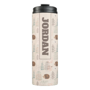 Garrafa Térmica Padrão de Porte da Floresta em Cute