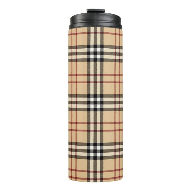 Garrafa Térmica Padrão de Tartan Escocês     (Frente)
