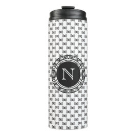 Garrafa Térmica Padrão de toque de Yarn com Monograma ・ Artesanato