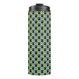Garrafa Térmica Padrão de triângulo verde