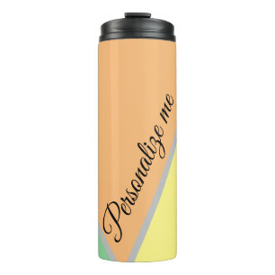 Garrafa Térmica Padrão de triângulos coloridos dos anos 70   Asbtr