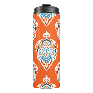 Garrafa Térmica Padrão de vintagem festivo úmido, design elegante.