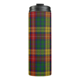 Garrafa Térmica Padrão de Xadrez do Buchanan Clan Tartan