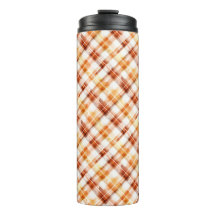 Padrão de Xadrez Laranja de Cor d'Água de outono