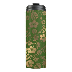 Garrafa Térmica Padrão dourado metálico
