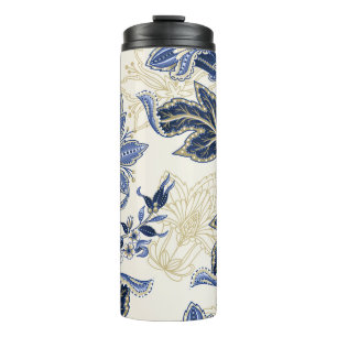 Garrafa Térmica Padrão étnico uniforme com ornamento indiano. Vint
