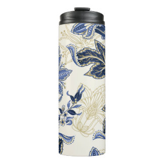 Garrafa Térmica Padrão étnico uniforme com ornamento indiano. Vint