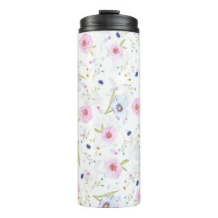 Garrafa Térmica Padrão Floral bonito