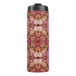 Garrafa Térmica Padrão floral caótico sem costura