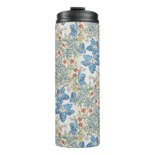 Garrafa Térmica Padrão Floral de Gerânio Selvagem Art Nouveau Anti