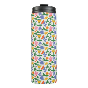 Garrafa Térmica Padrão Floral de Primavera Divertido