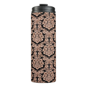 Garrafa Térmica Padrão floral. Marigold da Flor com tela de fundo