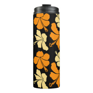 Garrafa Térmica Padrão floral natural tropical havaiano sem costu