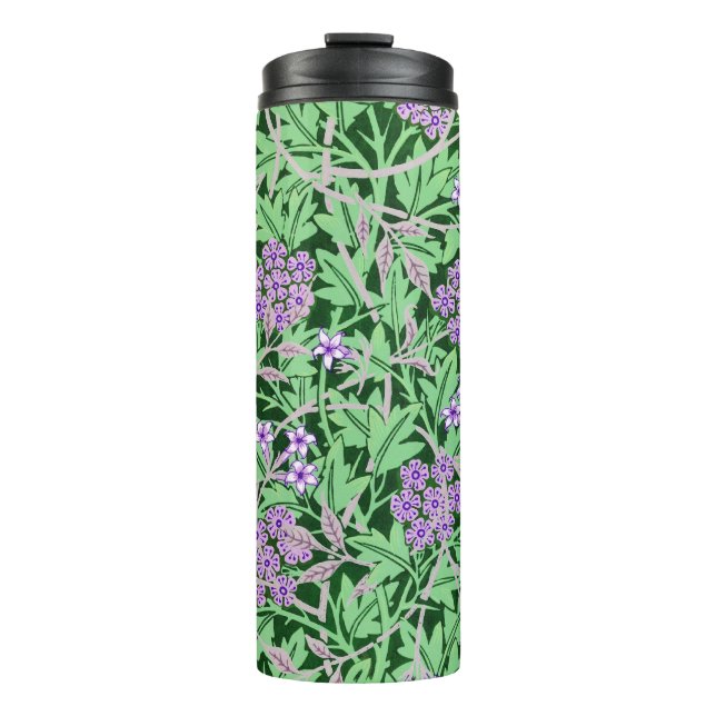 Garrafa Térmica Padrão Floral Roxo Bonito (Frente)