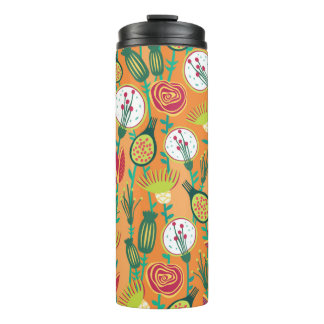 Garrafa Térmica Padrão floral sem costura colorida
