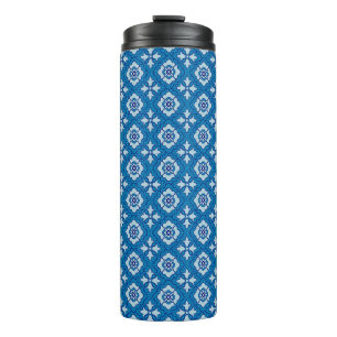 Garrafa Térmica Padrão floral sem soldadura, fundo no art nouveau