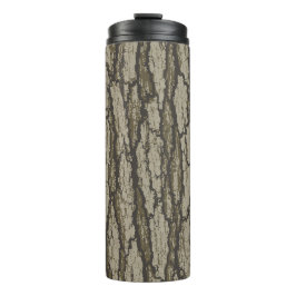 Garrafa Térmica Padrão Gráfico de Camuflagem de Casca de Carvalho
