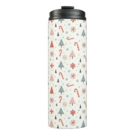 Garrafa Térmica Padrão Kawaii Snowflakes