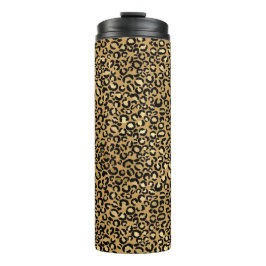 Garrafa Térmica Padrão Leopardo Dourado
