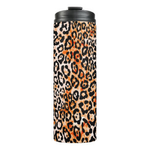 Garrafa Térmica Padrão leopardo sem costura, prina de desenho manu
